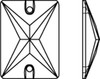 Swarovski Sew-On Crystal - 3250 Rectangle - Line Drawing