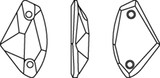 Swarovski Sew-On Crystal - 3256 Galactic - Line Drawing