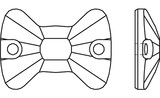Swarovski Sew-On Crystal - 3258 Bow Tie - Line Drawing