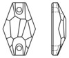 Swarovski Sew-On Crystal - 3261 Hexagon - Line Drawing