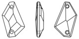 Swarovski Sew-On Crystal - 3267 DeArt - Line Drawing