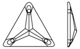 Swarovski Sew-On Crystal - 3270 Triangle - Line Drawing