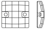 Swarovski Sew-On Crystal - 3293 Square Chessboard - Line Drawing