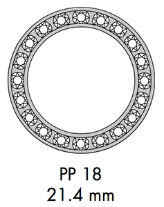 Swarovski 37720 - 21.4mm Circle Sizes