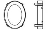 Swarovski 4120/S - Oval Fancy Stone Setting Line Drawing