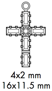 Swarovski 41205 - Baguette Cross Configuration