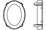 Swarovski 4128/S - Xilion Oval Fancy Stone Setting Line Drawing