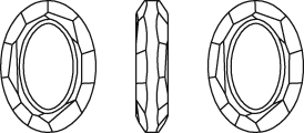 Swarovski 4137 - Oval Cosmic Crystal Ring Line Drawing