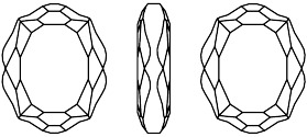 Swarovski 4142 - Baroque Mirror Fancy Stone Line Drawing
