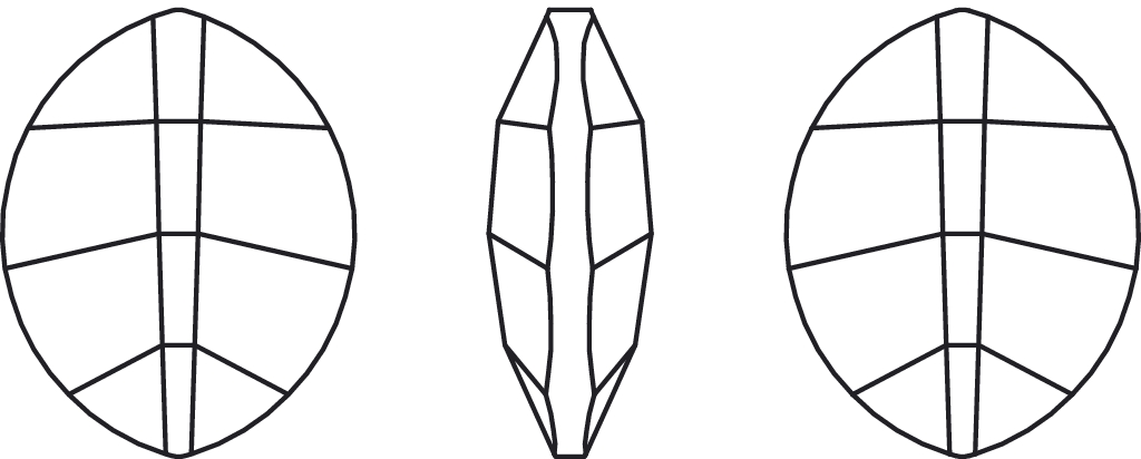 Swarovski 4224 - Pure Leaf Fancy Stone Line Drawing