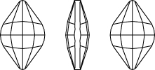 Swarovski 4230 - Lemon Fancy Stone Fancy Stone Line Drawing