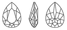 Swarovski 4320 - Pear Fancy Stone Line Drawing