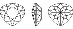 Swarovski 4370 - Heart Pear Fancy Stone Line Drawing