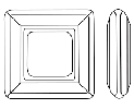 Swarovski 4439 - Square Ring  Line Drawing