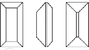 Swarovski 4501 - Baguette Fancy Stone Line Drawing