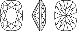 Swarovski 4568 - Cushion Fancy Stone Line Drawing