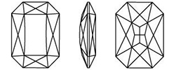 Swarovski 4627 - Thin Octagon Fancy Stone Line Drawing