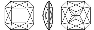 Swarovski 4675 - Square Fancy Stone Line Drawing