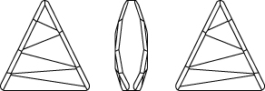Swarovski 4717 - Delta Fancy Stone Line Drawing