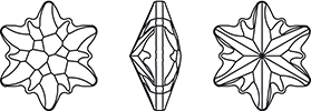 Swarovski 4753 - Edelweiss Fancy Stone Line Drawing