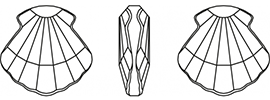 Swarovski 4789 - Shell Fancy Stone Line Drawing