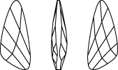 Swarovski 4790 - Wing Fancy Stone Line Drawing