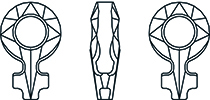 Swarovski 4876 - Female Symbol Fancy Stone Line Drawing