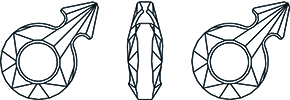 Swarovski 4878 - Male Symbol Fancy Stone Line Drawing