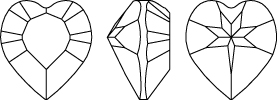 Swarovski 4884 - Xilion Heart Fancy Stone Line Drawing