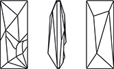 Swarovski 4925 - Kaputt Baguette Fancy Stone Line Drawing