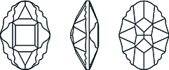 Swarovski 4926 - Oval Tribe Fancy Stone Line Drawing