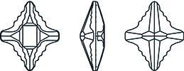 Swarovski 4927 - Rhombus Tribe Fancy Stone Line Drawing