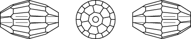 Swarovski 5200 Barrel Line Drawing