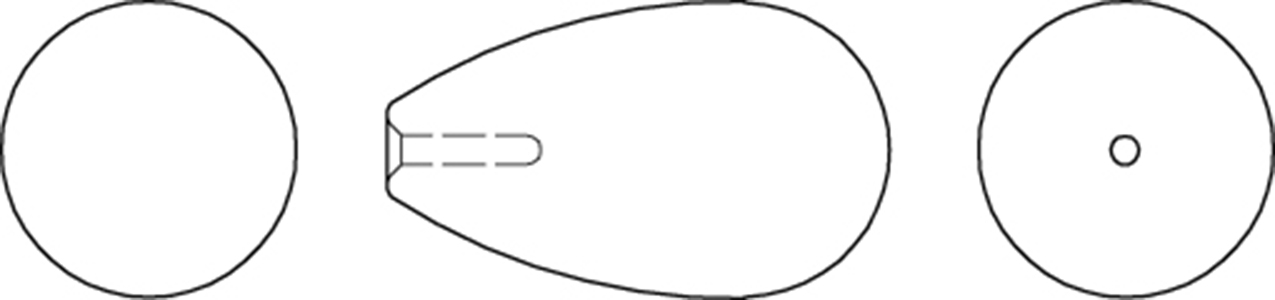 Swarovski 5816 Tear Drop - Half Drilled