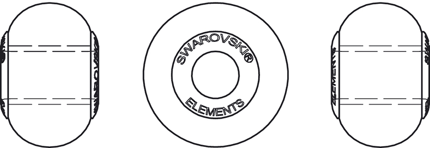 Swarovski BeCharmed & Pavé Beads - 5890 - BeCharmed Pearl Line Drawing