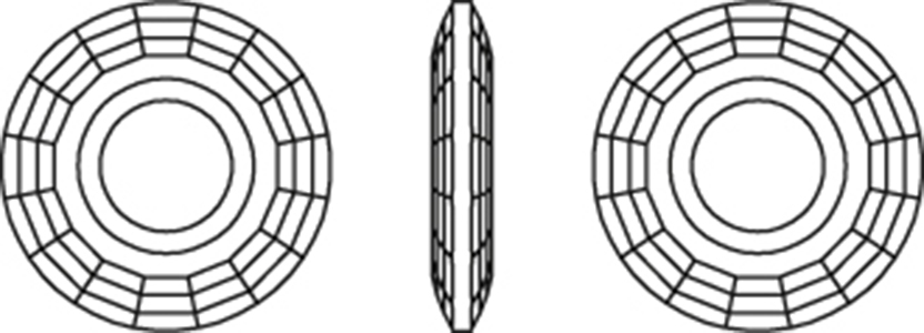 Swarovski Crystal Pendants - 6039 - Disk Line Drawing