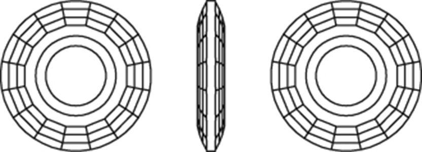 Swarovski Crystal Pendants - 6039 - Disk Line Drawing