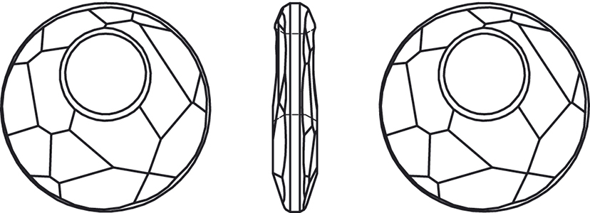 Swarovski Crystal Pendants - 6041 - Victory Line Drawing