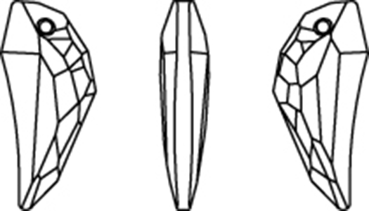 Swarovski Crystal Pendants - 6150 - Pegasus Line Drawing