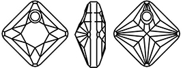 Swarovski Crystal Pendants - 6431 - Princess Cut Line Drawing