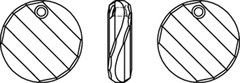 Swarovski Crystal Pendants - 6621 - Twist Line Drawing