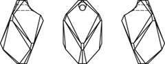 Swarovski Crystal Pendants - 6650 - Cubist Line Drawing