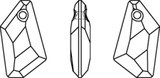 Swarovski Crystal Pendants - 6670 - De-Art Line Drawing