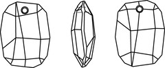 Swarovski Crystal Pendants - 6685 - Graphic Line Drawing