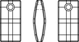 Swarovski Crystal Pendants - 6696 - Urban Line Drawing