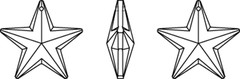 Swarovski Crystal Pendants - 6714 - Star Line Drawing