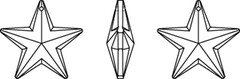 Swarovski Crystal Pendants - 6714 - Star Line Drawing