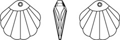 Swarovski Crystal Pendants - 6723 - Shell Line Drawing