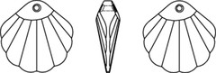 Swarovski Crystal Pendants - 6723 - Shell Line Drawing