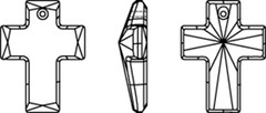 Swarovski Crystal Pendants - 6864 - Cross Line Drawing